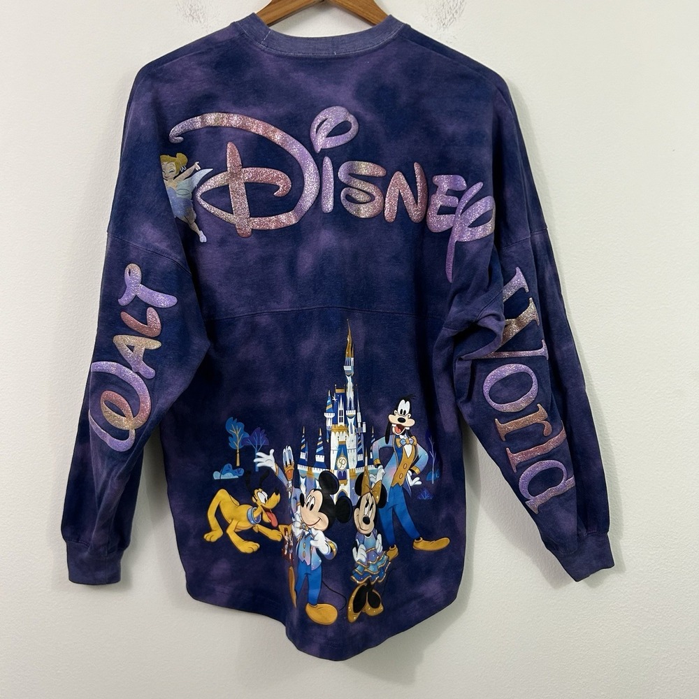 Walt Disney World 50th Anniversary Spirit Jersey Womens Small Purple Tie Dye